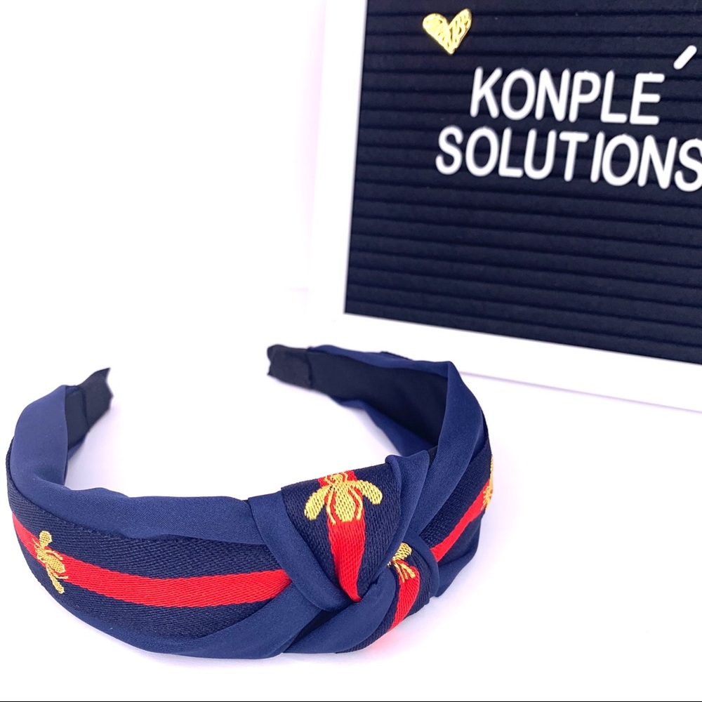 Bumble Bee Headband Blue & Red
